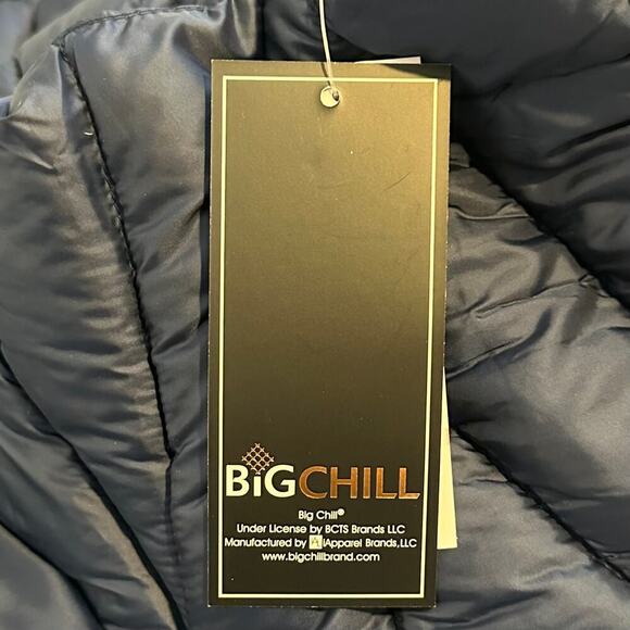 NWT Big Chill Down Blend Puffer Vest Navy Plus 3X - Picture 5 of 9